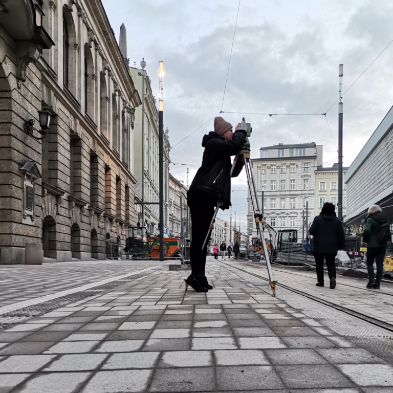 Geodeta w pracy- pomiary